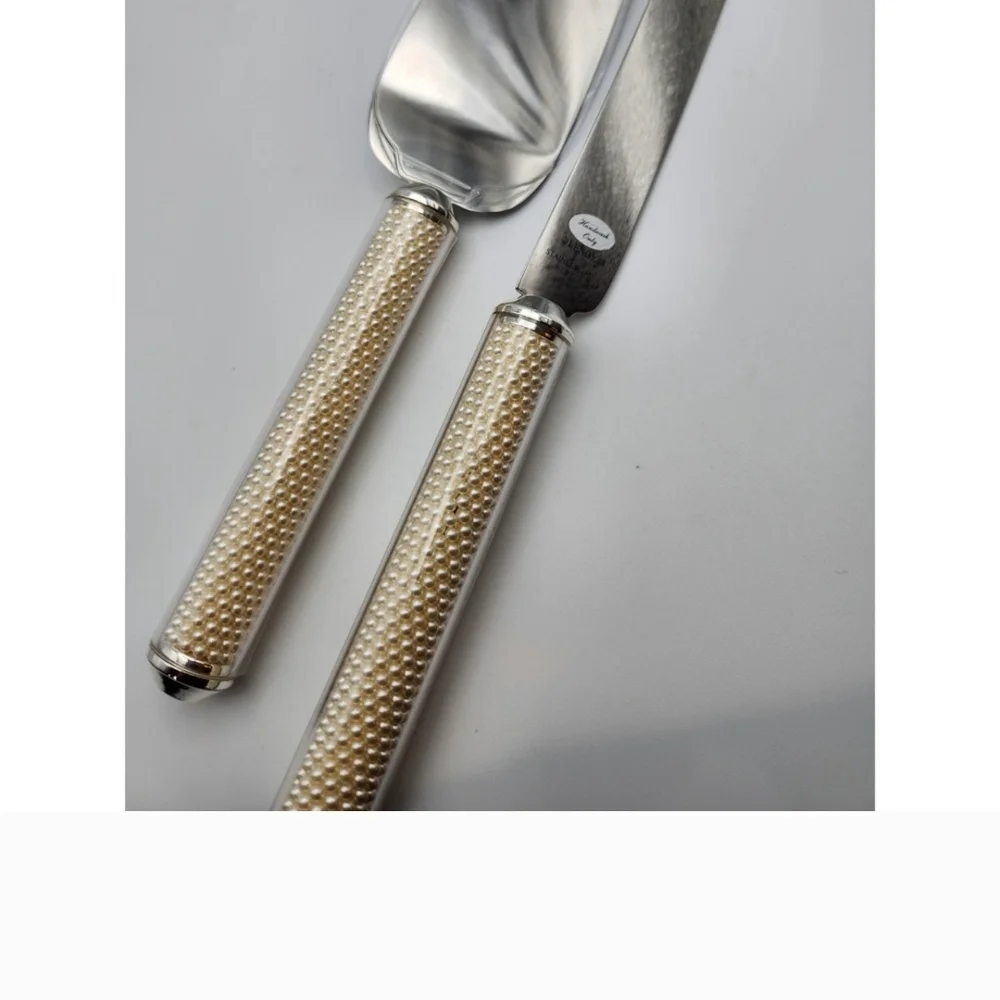 Lenox Pearl Handle Wedding Cake Server And Knife Set‎